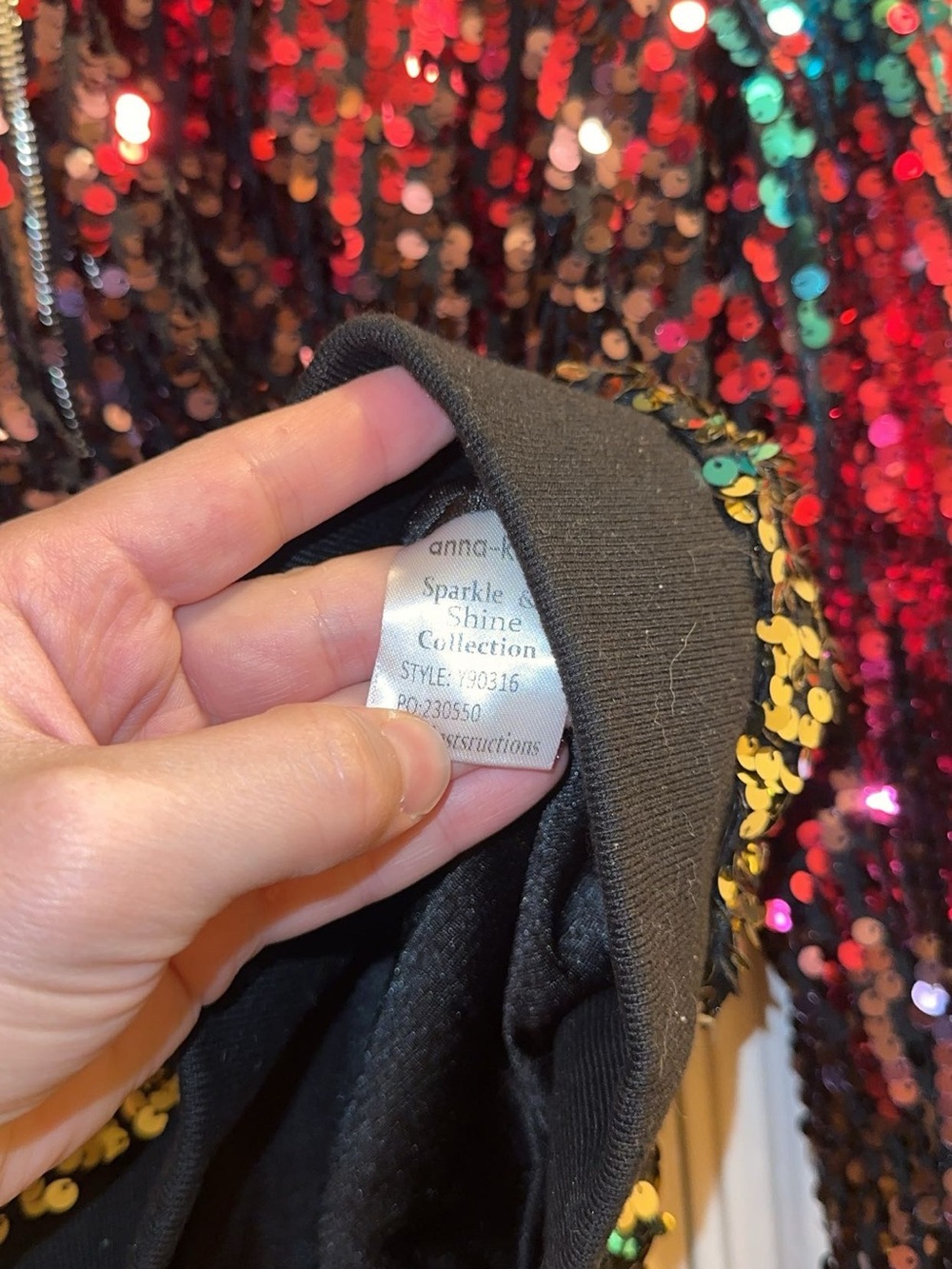 Anna-Kaci Women's Multicolor Sequin Bomber Jacket - Picture 6 of 10